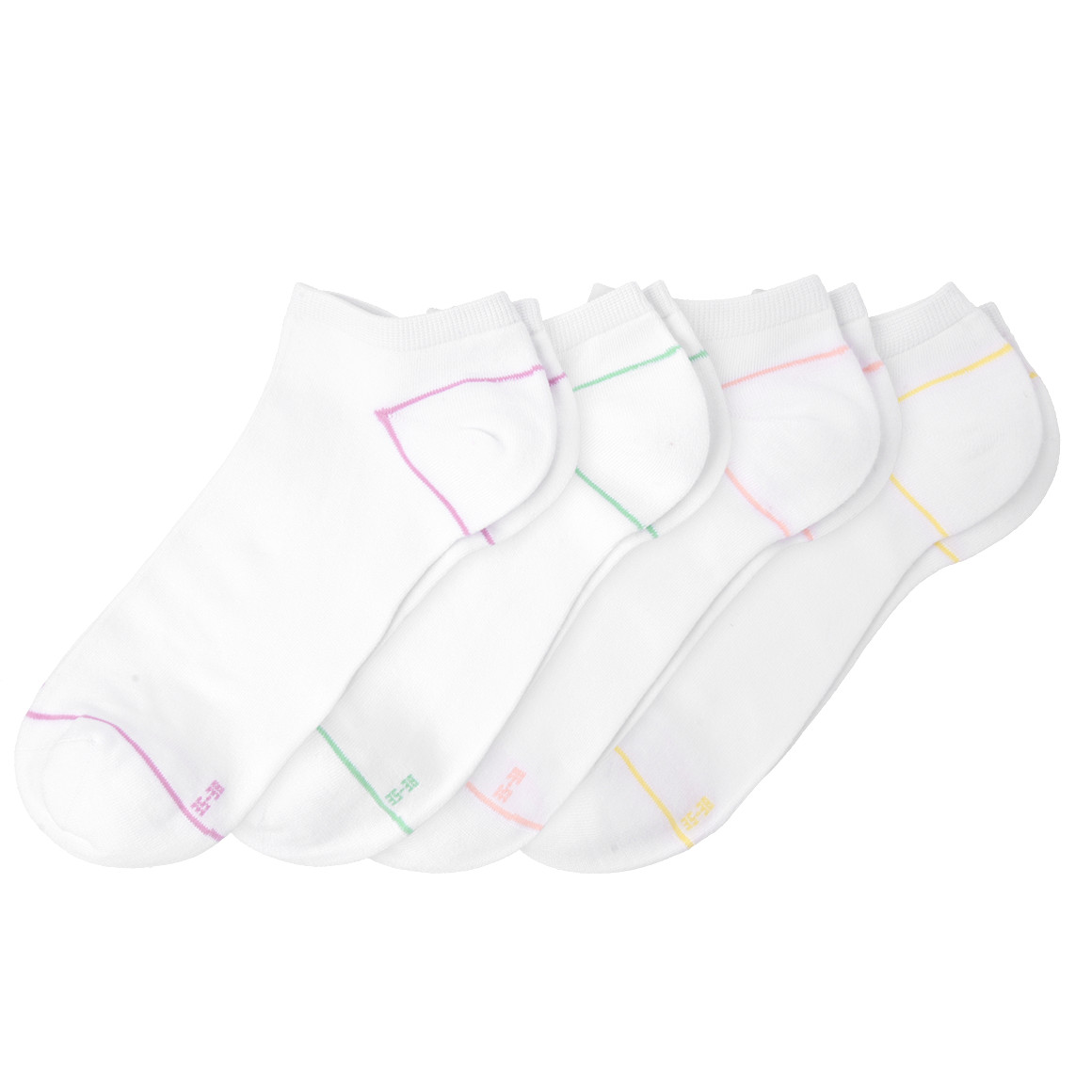 4 Paar Damen Sneaker-Socken mit Sortierhilfe 4 Paar Damen Sneaker-Socken mit Sortierhilfe von Gina Benotti
