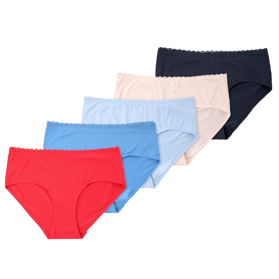 5 Damen Pantys mit Spitze von Gina Benotti