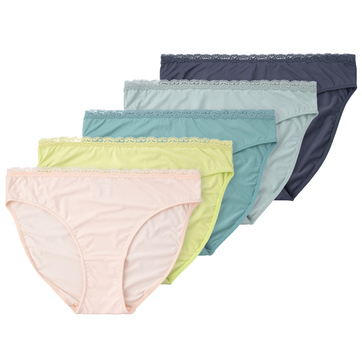 5 Damen Slips mit Spitze von Gina Benotti