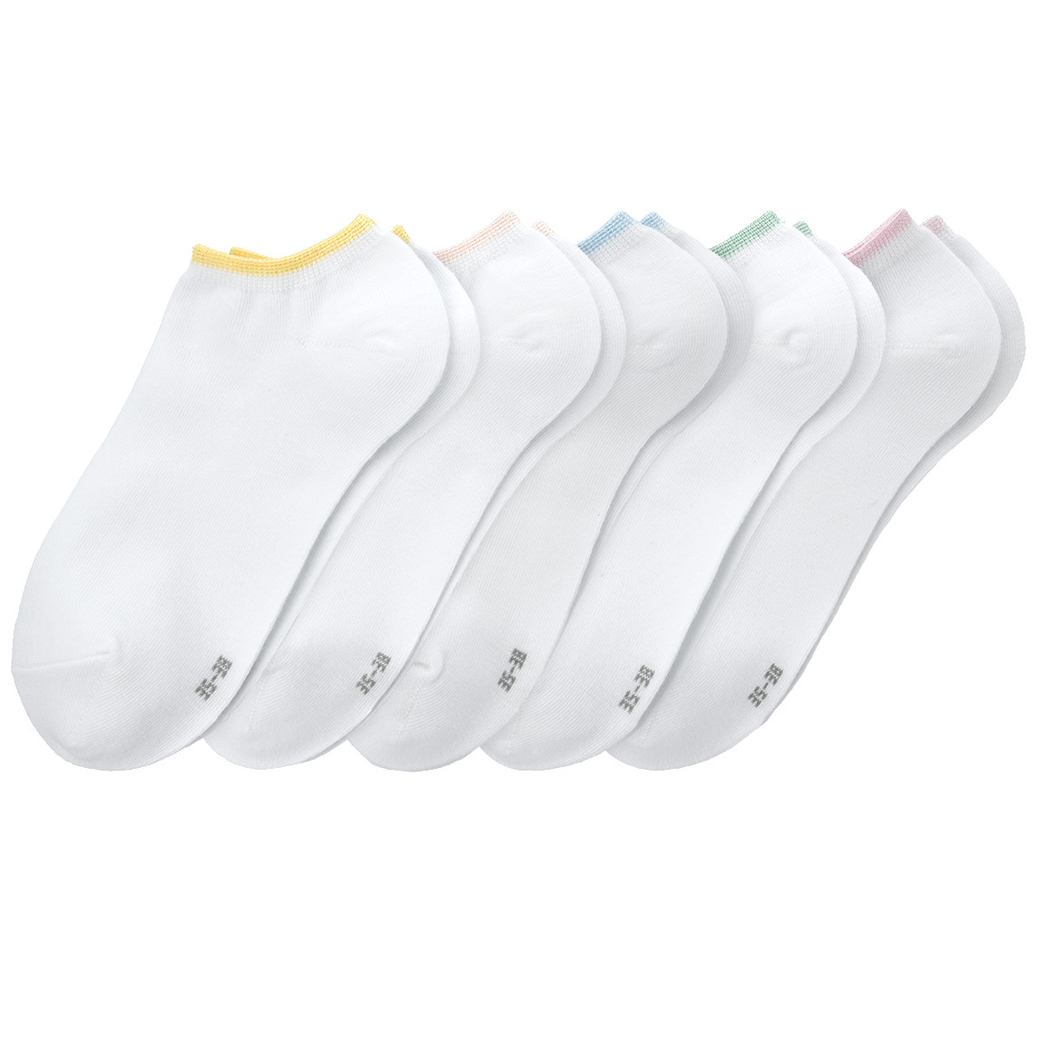 5 Paar Damen Sneaker-Socken mit Effektgarn 5 Paar Damen Sneaker-Socken mit Effektgarn von Gina Benotti
