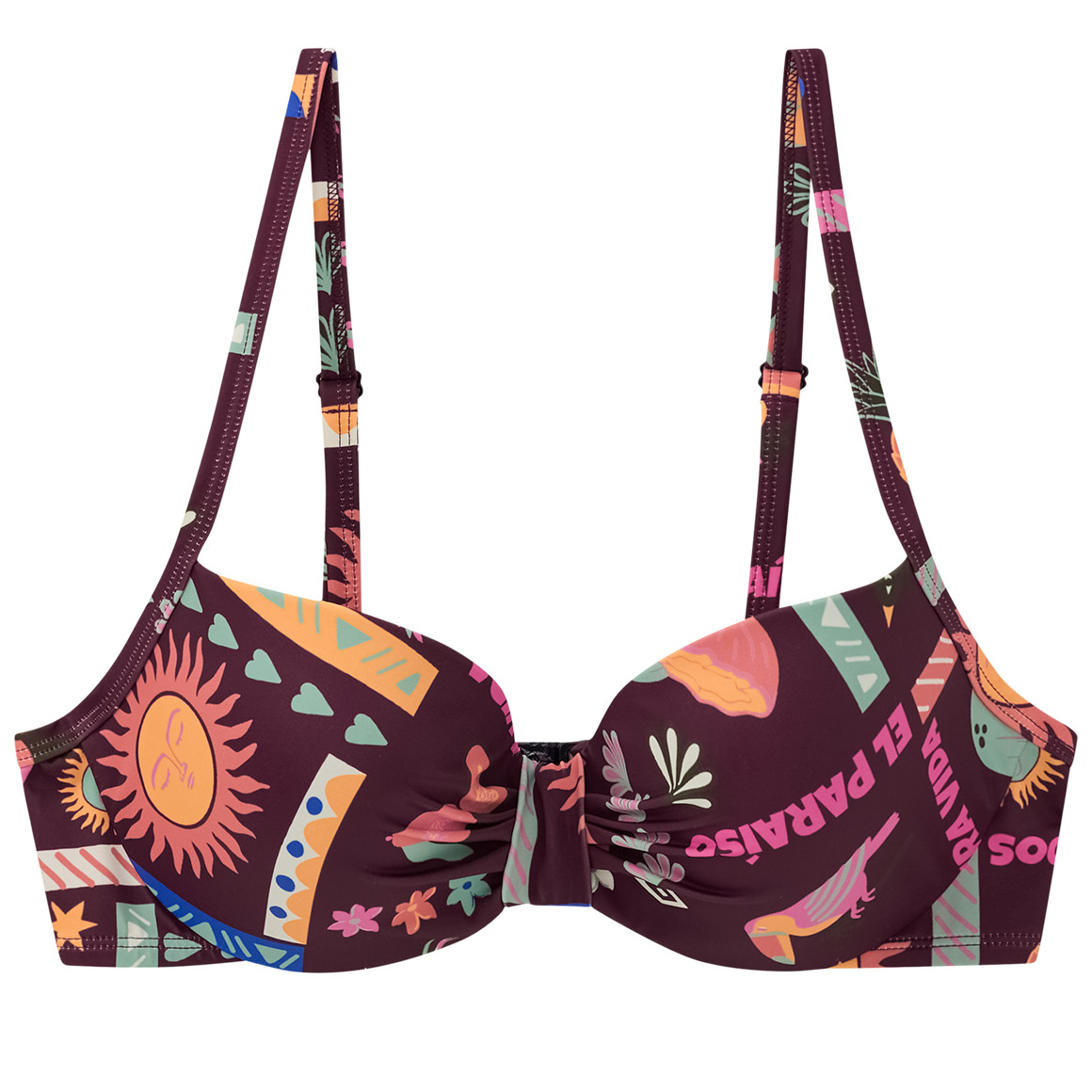 Damen Bikinioberteil mit Allover-Print von Gina Benotti