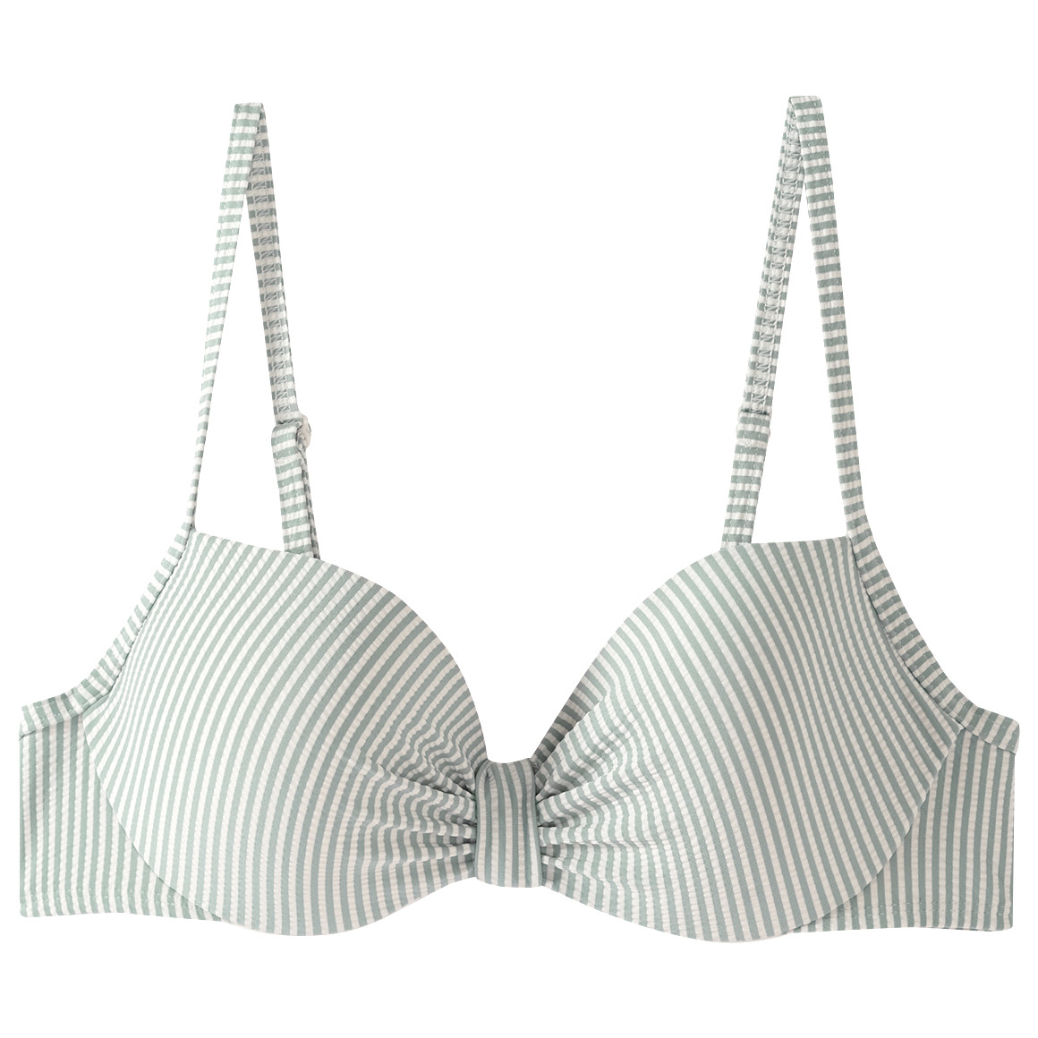 Damen Bikinioberteil mit Seersucker-Streifen Damen Bikinioberteil mit Seersucker-Streifen von Gina Benotti