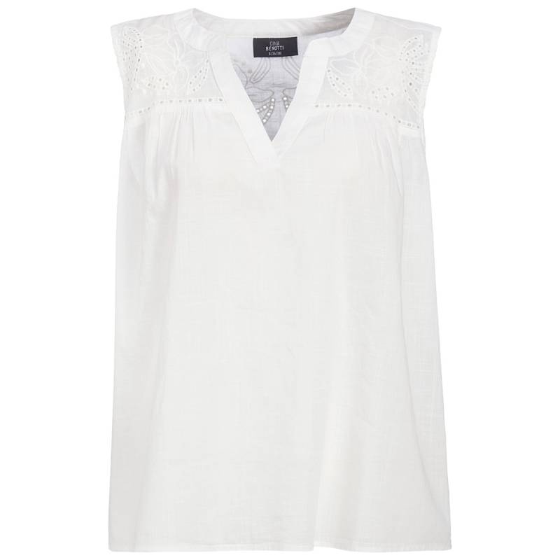 Damen Bluse mit Broderie Anglaise-Stickerei Damen Bluse mit Broderie Anglaise-Stickerei von Gina Benotti