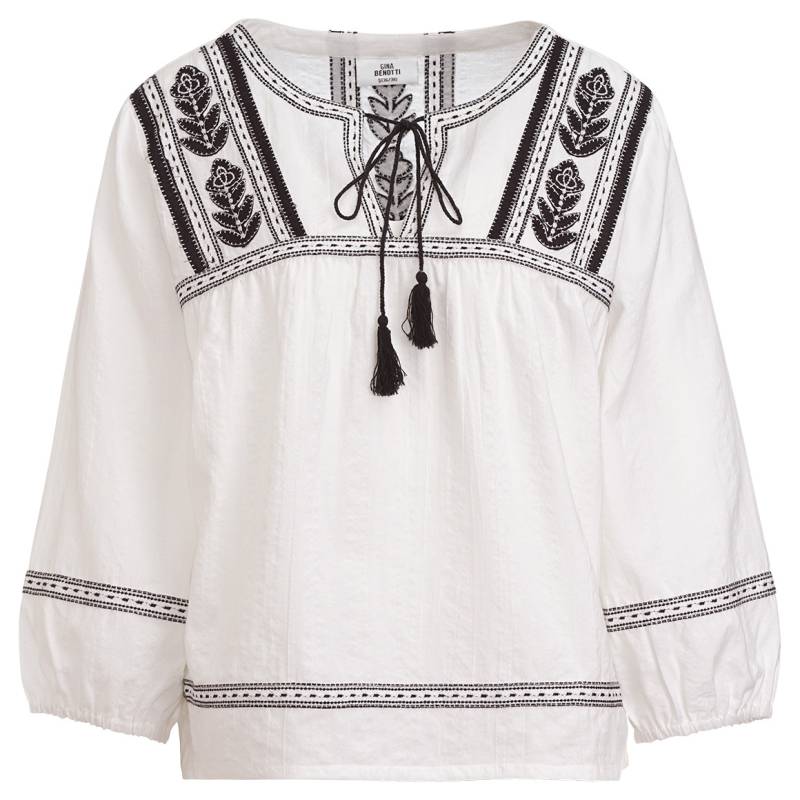 Damen Bluse mit gesticktem Muster von Gina Benotti