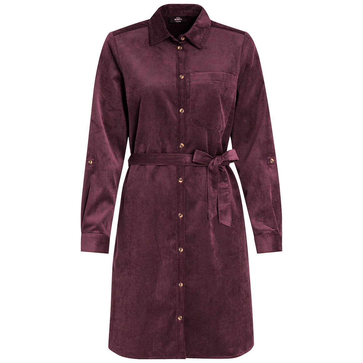 Damen Cord-Kleid mit Bindegürtel von Gina Benotti