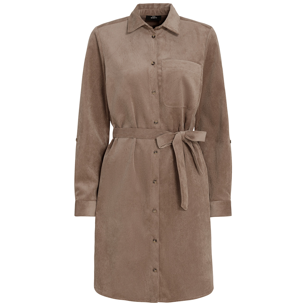 Damen Cord-Kleid mit Bindegürtel von Gina Benotti