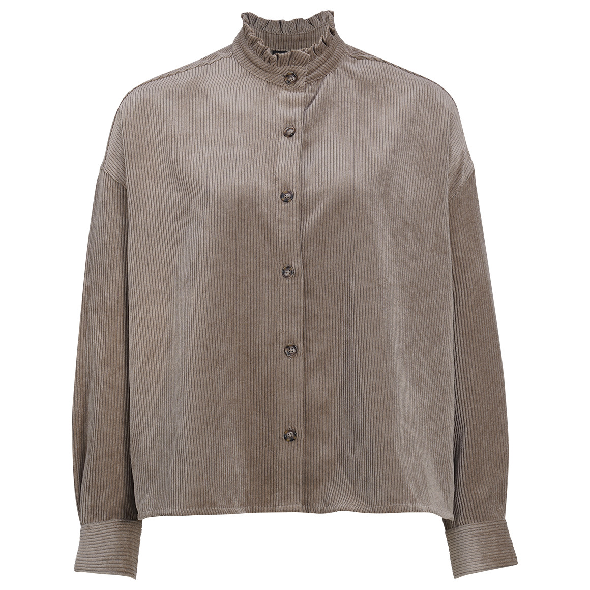 Damen Cordbluse mit Rüschenkragen Damen Cordbluse mit Rüschenkragen von Gina Benotti