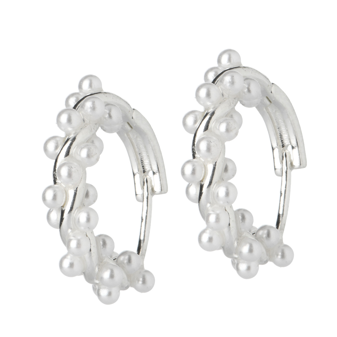 Damen Creolen mit Kunstperlen von Gina Benotti