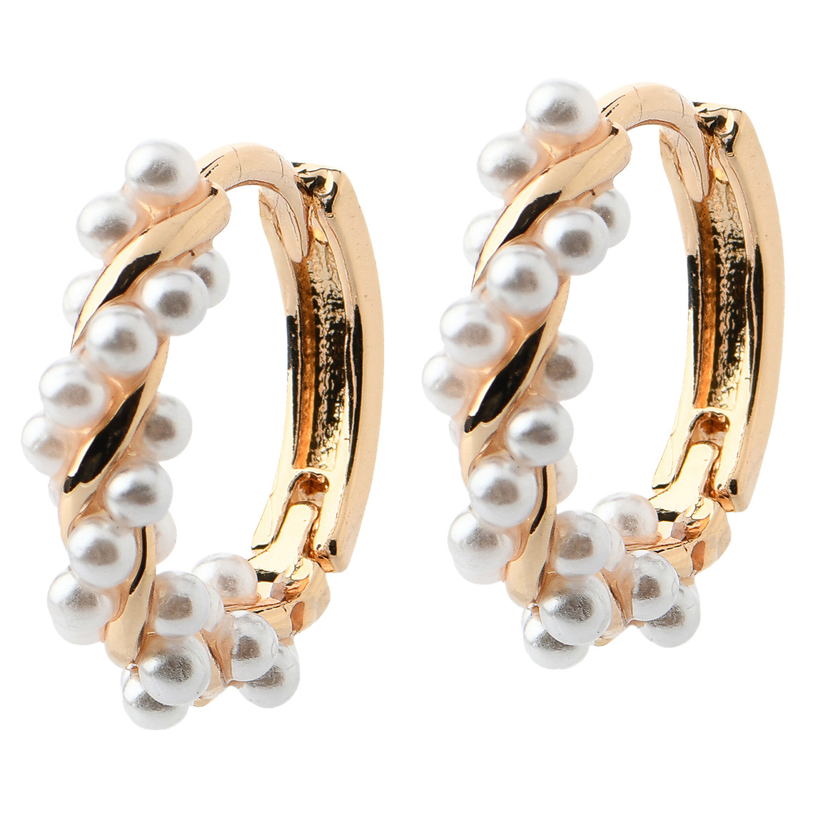 Damen Creolen mit Kunstperlen von Gina Benotti