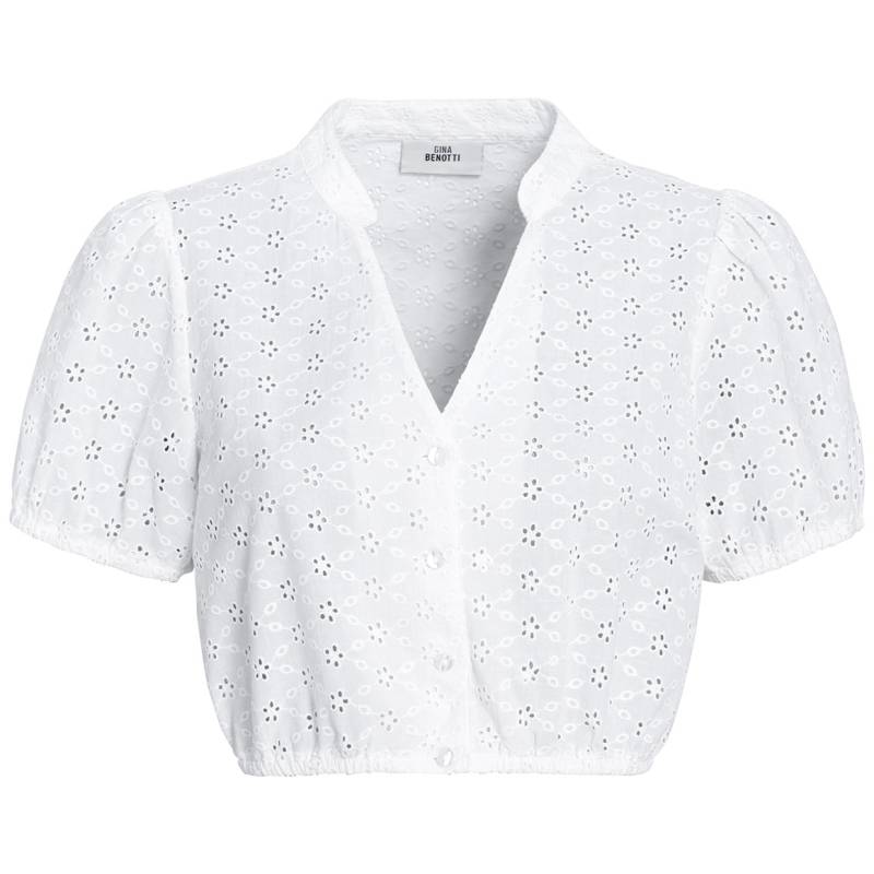 Damen Dirndl-Bluse mit Lochstickerei von Gina Benotti