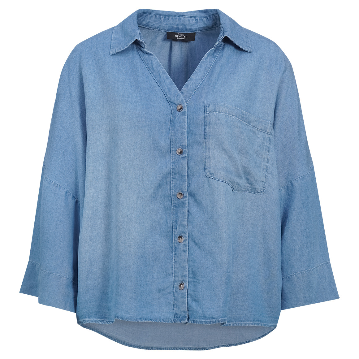 Damen Hemdbluse mit kurzen Ärmeln von Gina Benotti