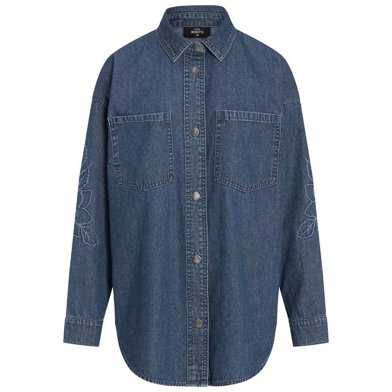 Damen Jeanshemd mit Stickerei von Gina Benotti