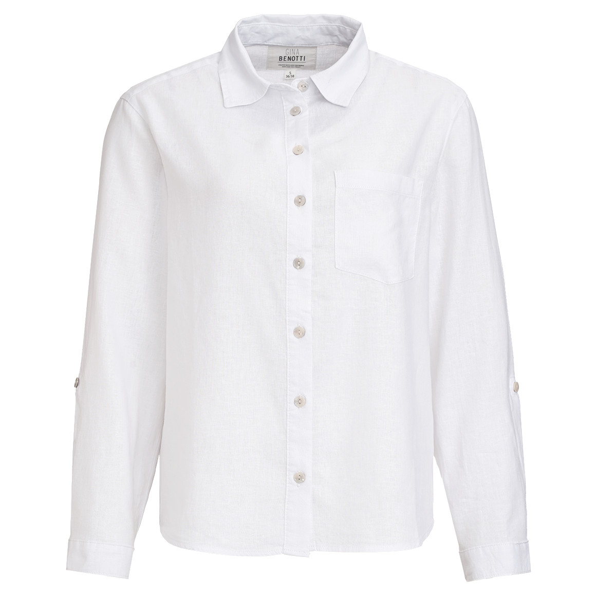 Damen Leinen-Bluse mit Brusttasche Damen Leinen-Bluse mit Brusttasche von Gina Benotti