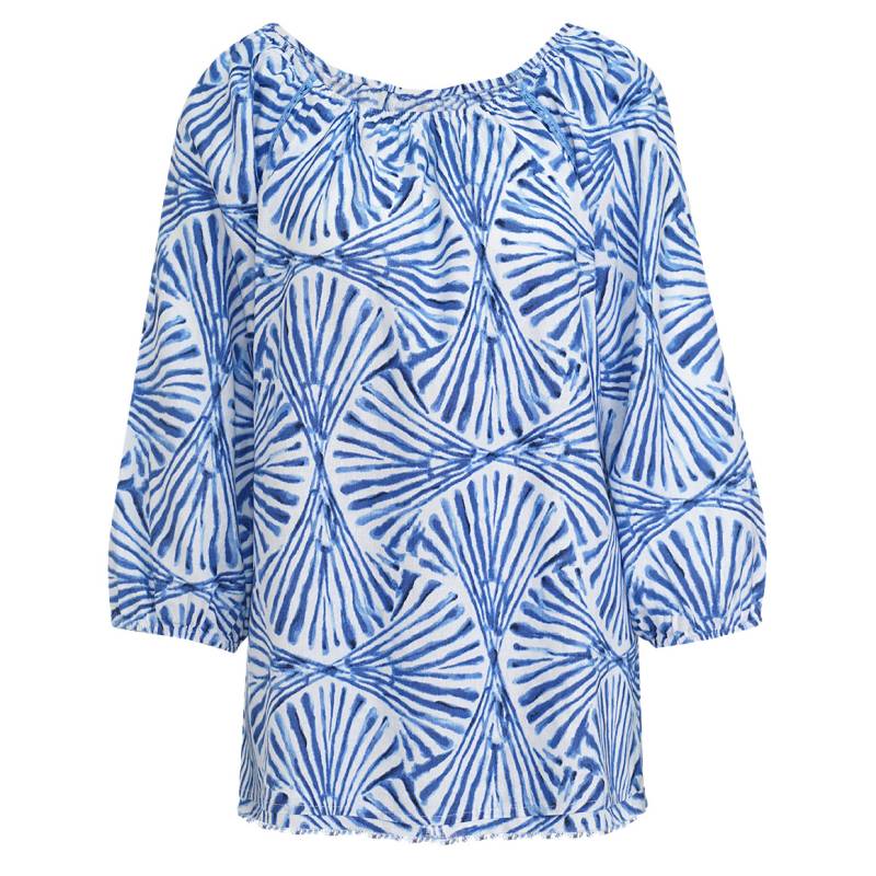 Damen Leinen-Bluse mit Fransen von Gina Benotti
