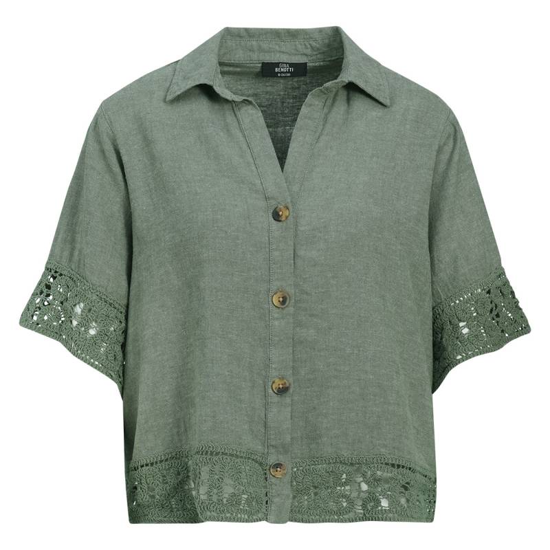Damen Leinen-Bluse mit Spitze Damen Leinen-Bluse mit Spitze von Gina Benotti