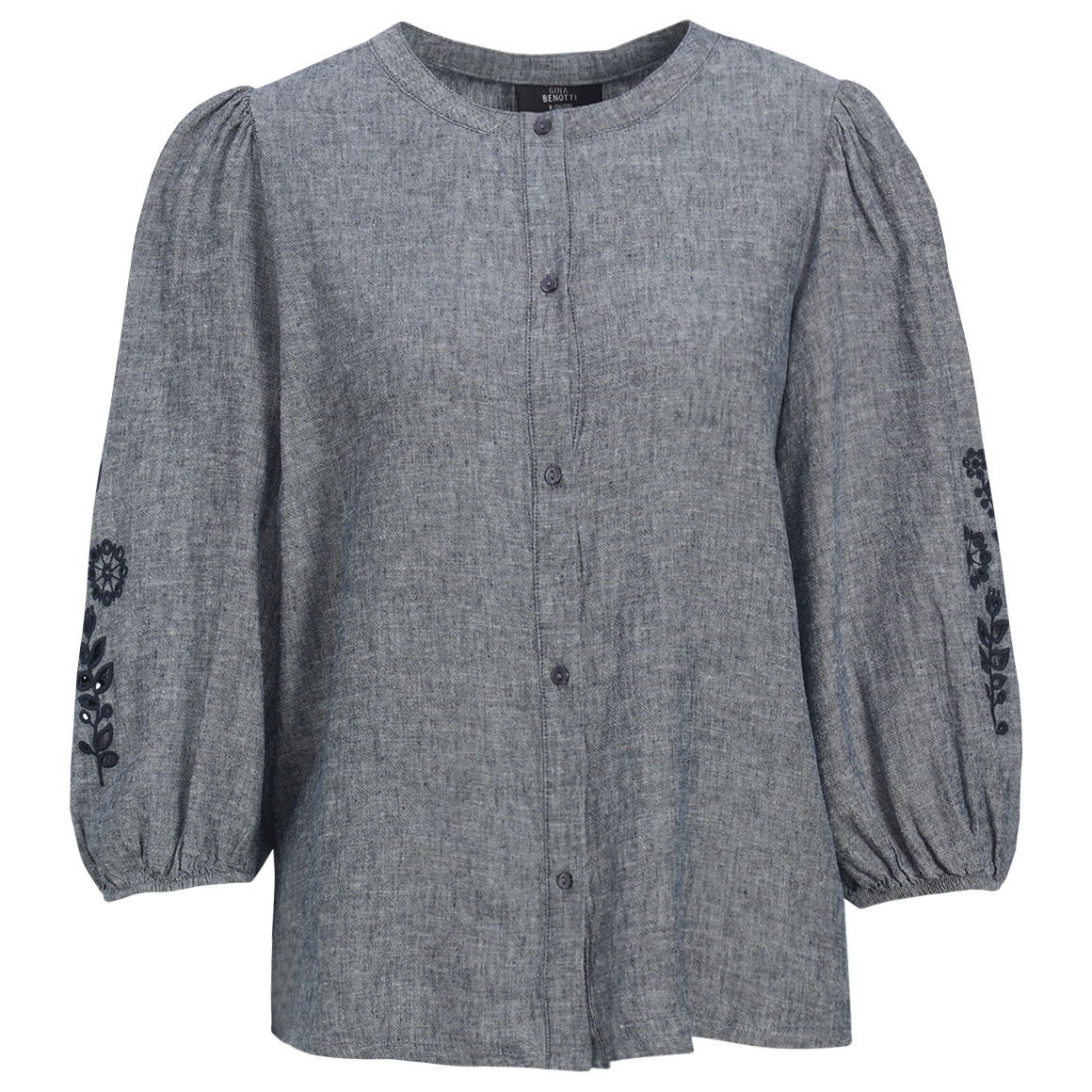 Damen Leinen-Bluse mit Spitze Damen Leinen-Bluse mit Spitze von Gina Benotti