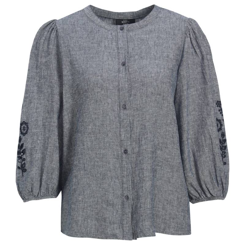 Damen Leinen-Bluse mit Spitze von Gina Benotti