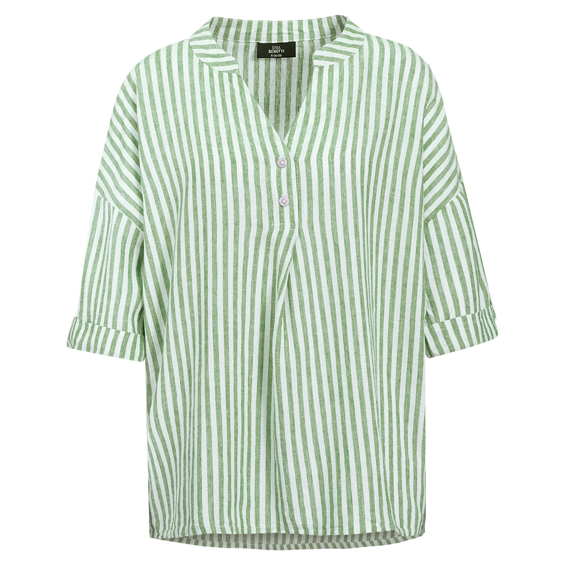 Damen Leinen-Bluse mit Streifen von Gina Benotti