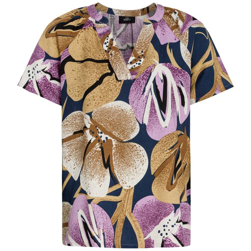 Damen Leinen-Bluse mit kurzem Stehkragen von Gina Benotti