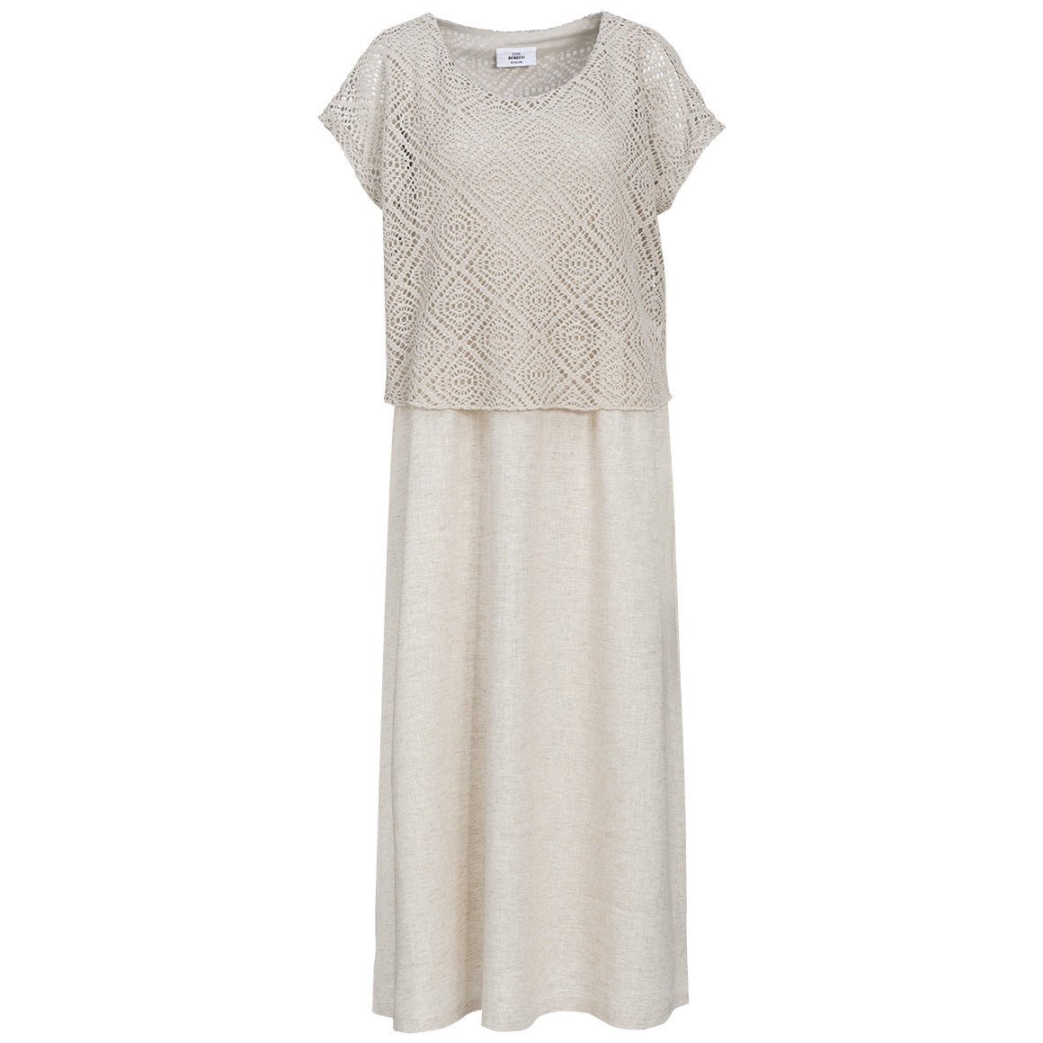 Damen Leinen-Kleid mit Häkeloberteil Damen Leinen-Kleid mit Häkeloberteil von Gina Benotti
