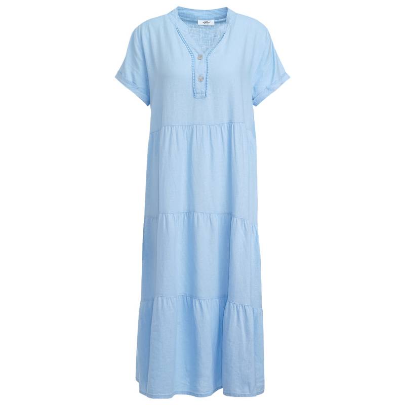 Damen Leinen-Kleid mit Volants von Gina Benotti