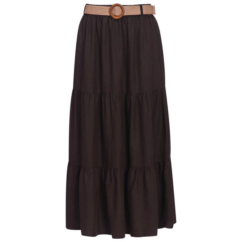 Damen Leinen-Rock mit Gürtel von Gina Benotti