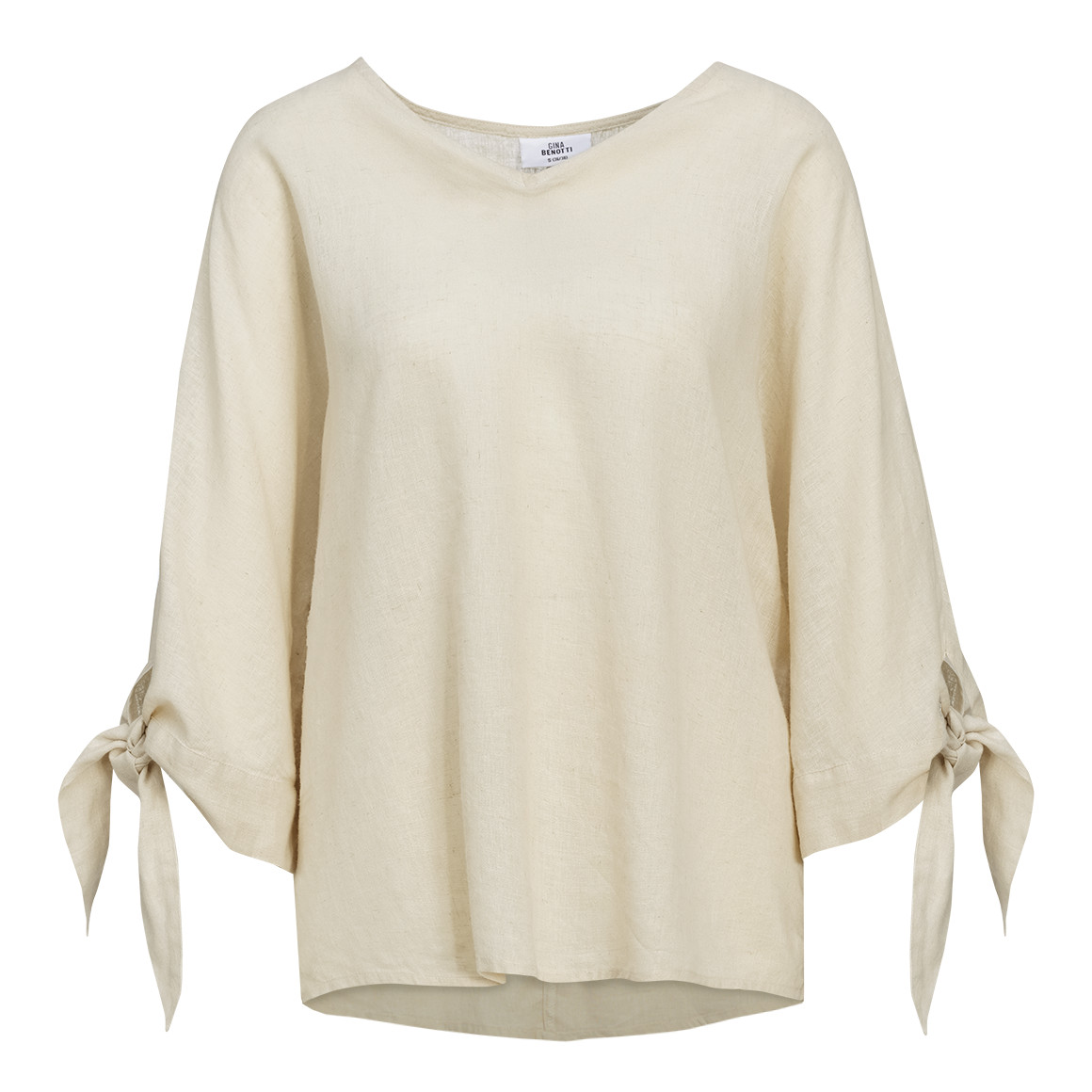 Damen Leinen-Tunika mit Bindebändern von Gina Benotti