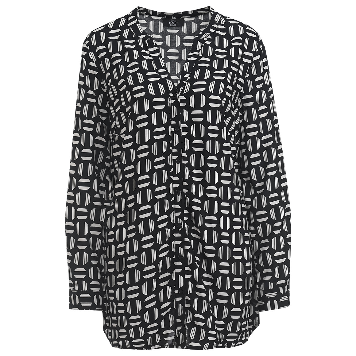 Damen Longbluse mit Turn-up-Ärmeln Damen Longbluse mit Turn-up-Ärmeln von Gina Benotti