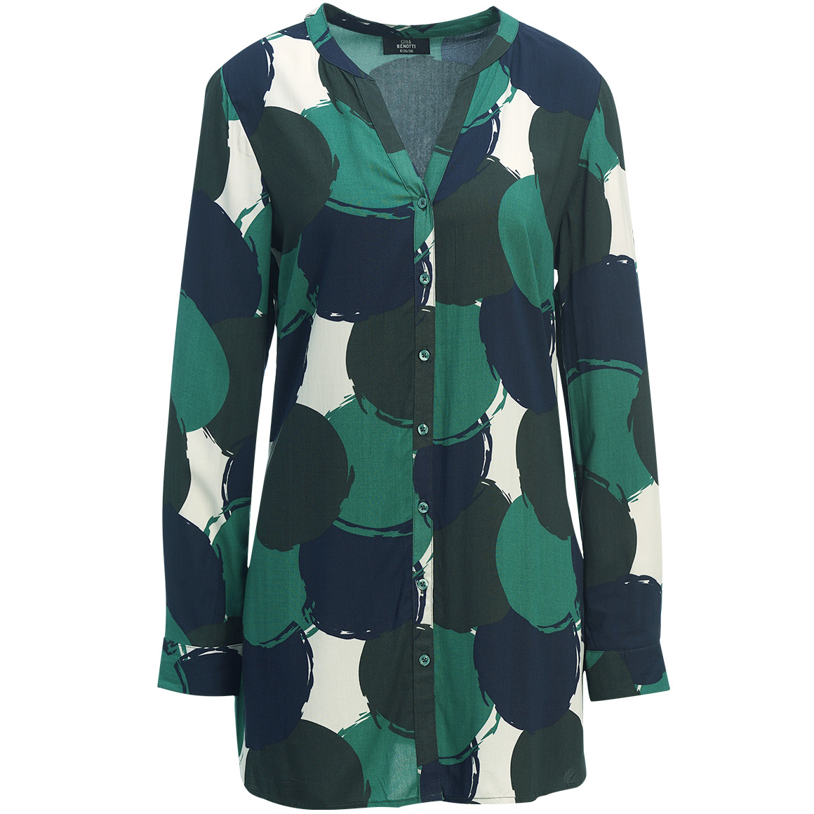 Damen Longbluse mit Turn-up-Ärmeln von Gina Benotti