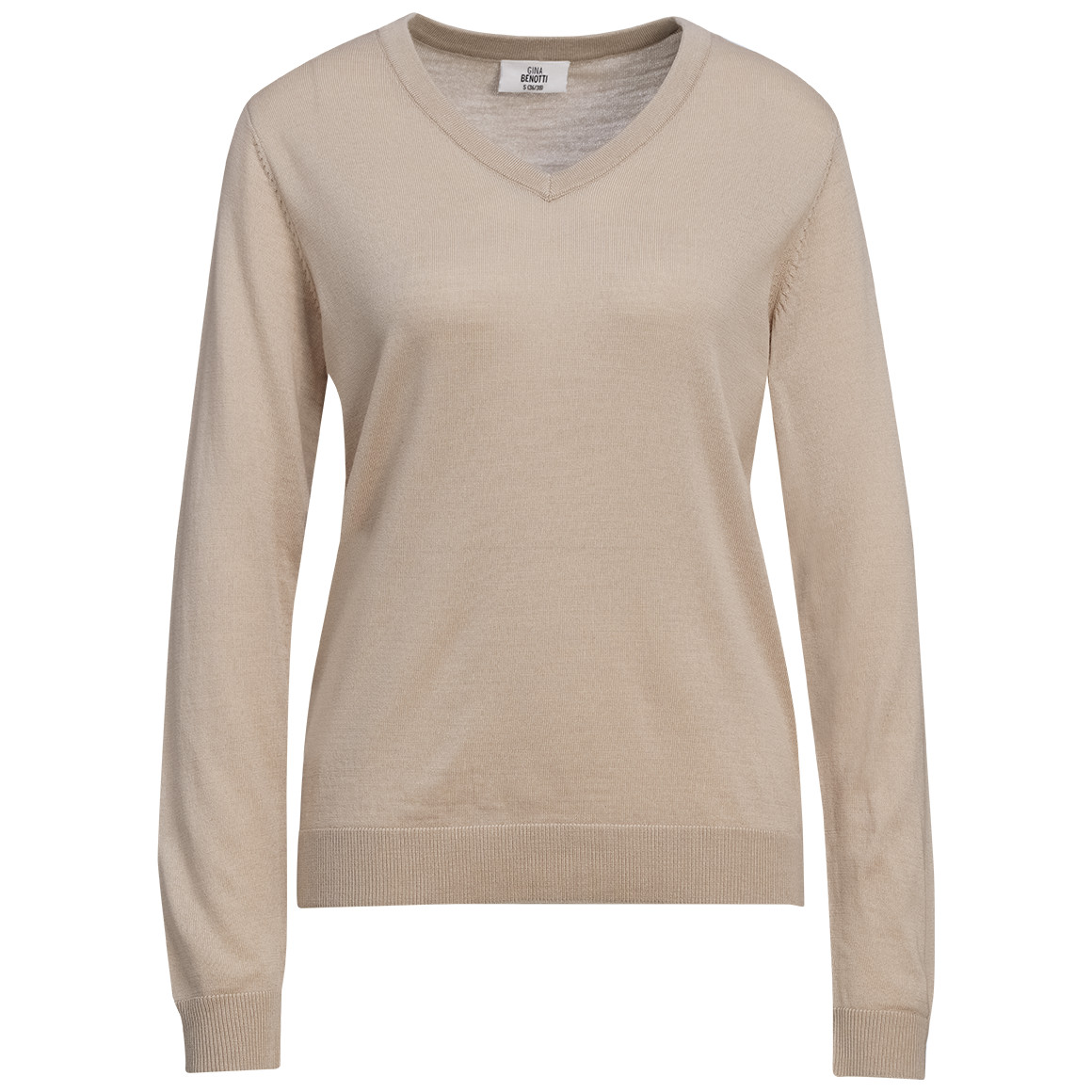 Damen Merino-Langarmshirt mit V-Ausschnitt Damen Merino-Langarmshirt mit V-Ausschnitt von Gina Benotti