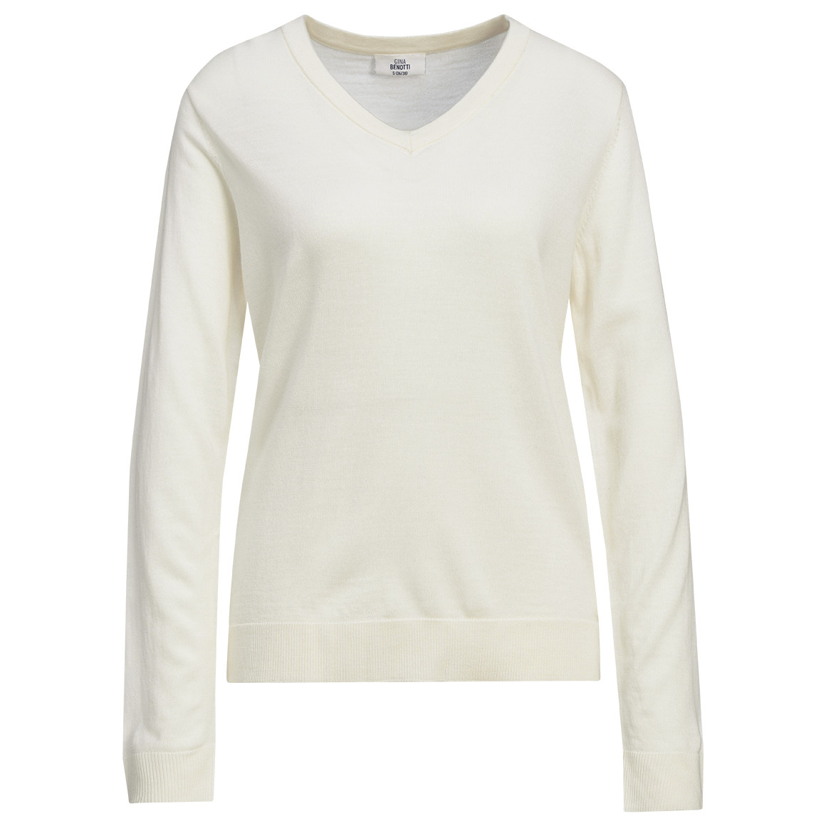 Damen Merino-Langarmshirt mit V-Ausschnitt Damen Merino-Langarmshirt mit V-Ausschnitt von Gina Benotti