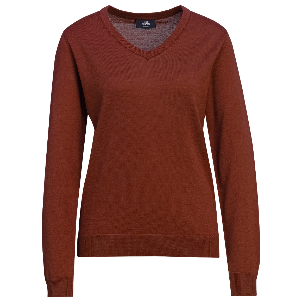 Damen Merino-Langarmshirt mit V-Ausschnitt Damen Merino-Langarmshirt mit V-Ausschnitt von Gina Benotti