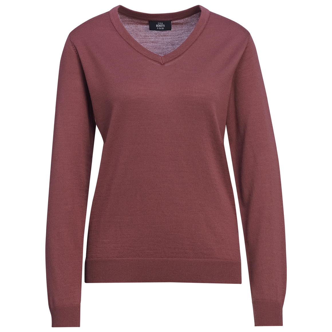 Damen Merino-Langarmshirt mit V-Ausschnitt Damen Merino-Langarmshirt mit V-Ausschnitt von Gina Benotti