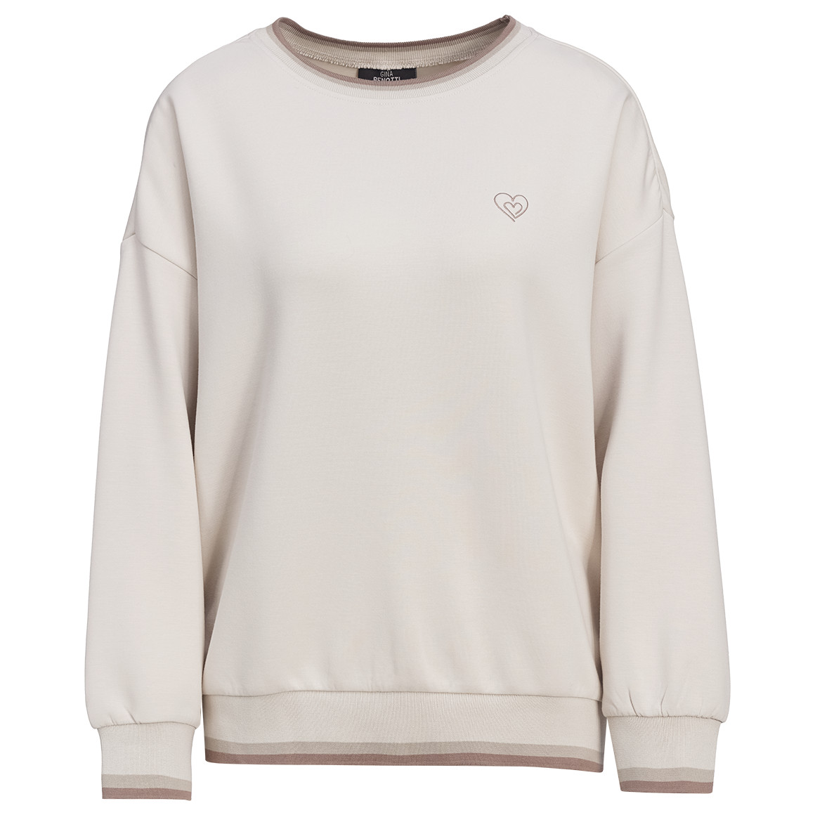 Damen Modalshirt mit Herz-Stickerei von Gina Benotti