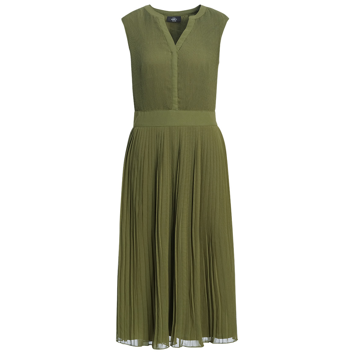 Damen Plissee-Kleid mit kleinem V-Ausschnitt Damen Plissee-Kleid mit kleinem V-Ausschnitt von Gina Benotti