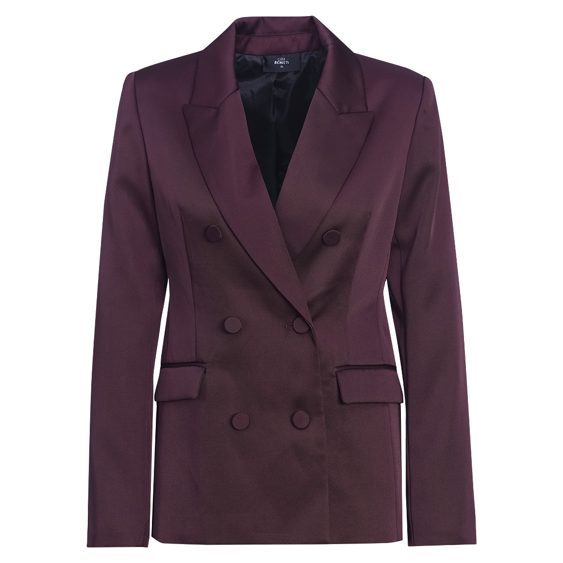 Damen Satin-Blazer mit doppelter Knopfreihe von Gina Benotti