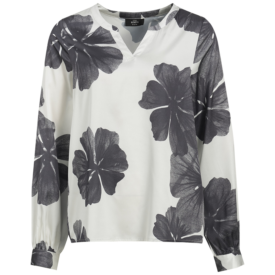Damen Satinbluse mit Allover-Print Damen Satinbluse mit Allover-Print von Gina Benotti