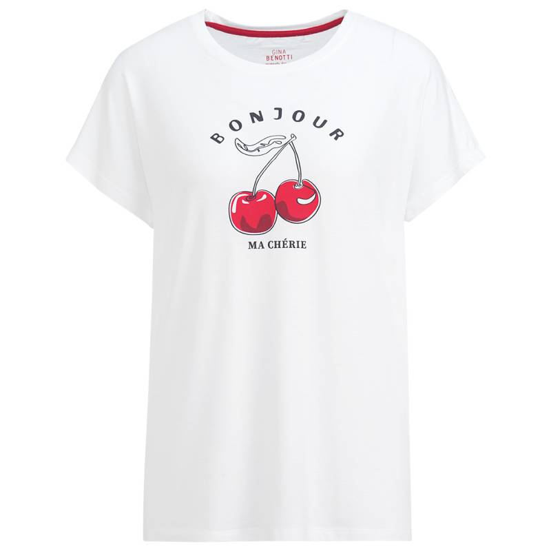 Damen Schlafshirt mit Kirschen-Print von Gina Benotti