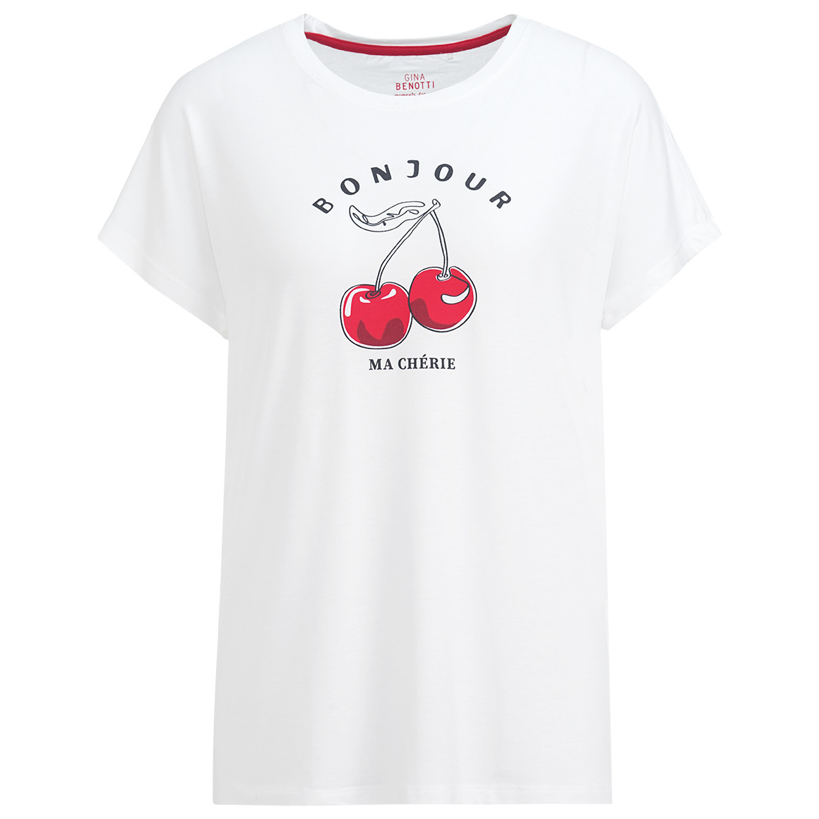 Damen Schlafshirt mit Kirschen-Print Damen Schlafshirt mit Kirschen-Print von Gina Benotti