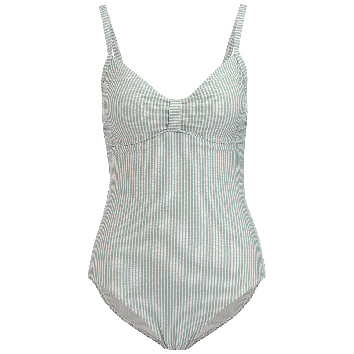 Damen Shape-Badeanzug mit Seersucker-Streifen von Gina Benotti