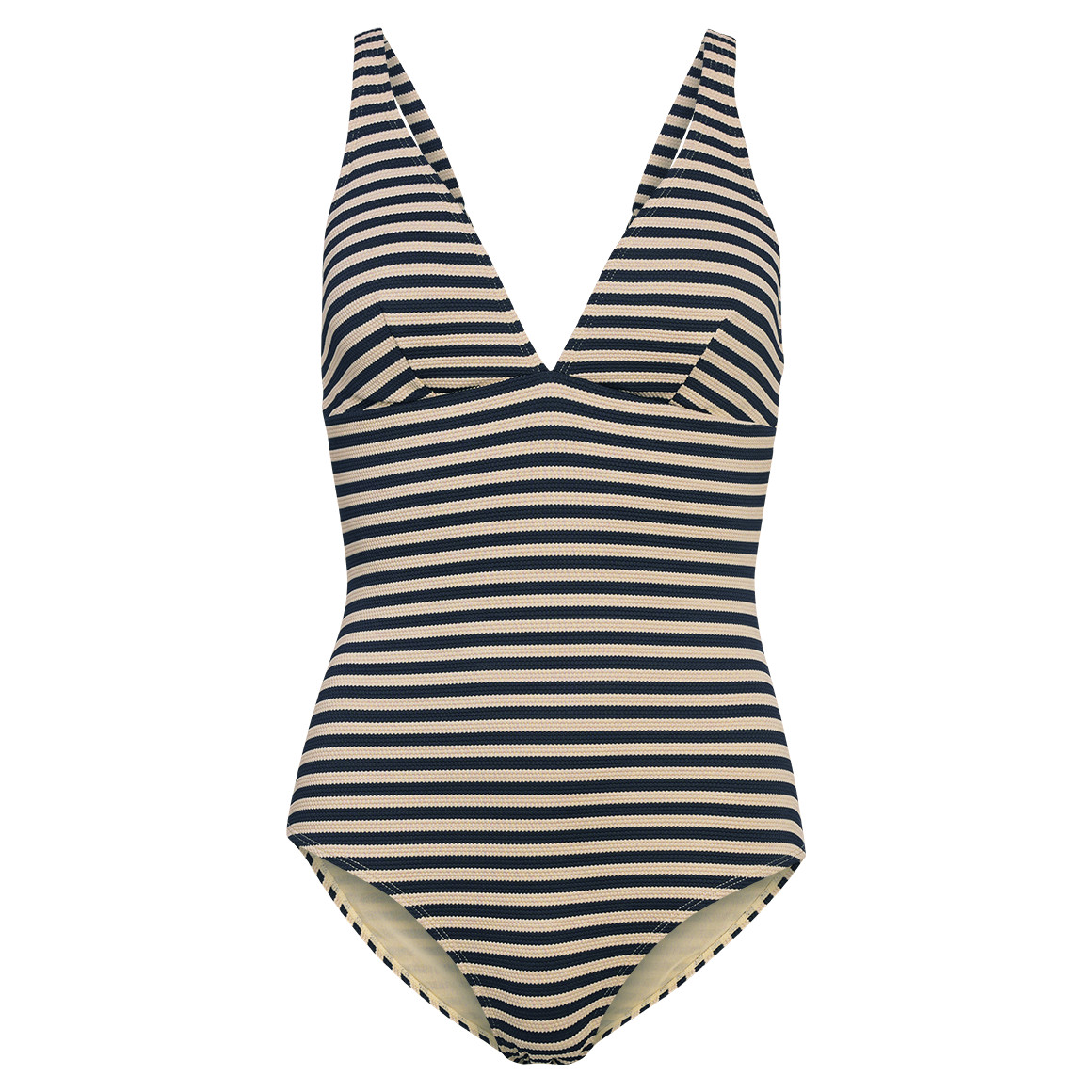 Damen Shape-Badeanzug mit Strukturstreifen von Gina Benotti