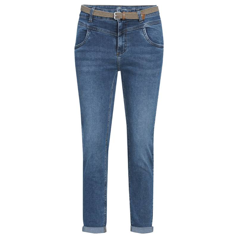 Damen Slim-Jeans mit Flecht-Gürtel Damen Slim-Jeans mit Flecht-Gürtel von Gina Benotti