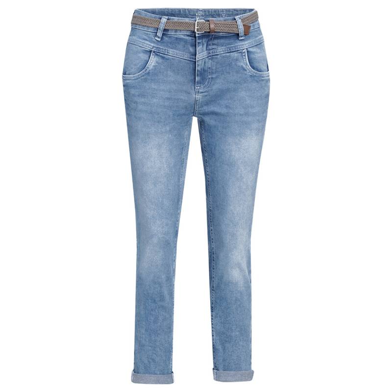 Damen Slim-Jeans mit Flecht-Gürtel Damen Slim-Jeans mit Flecht-Gürtel von Gina Benotti