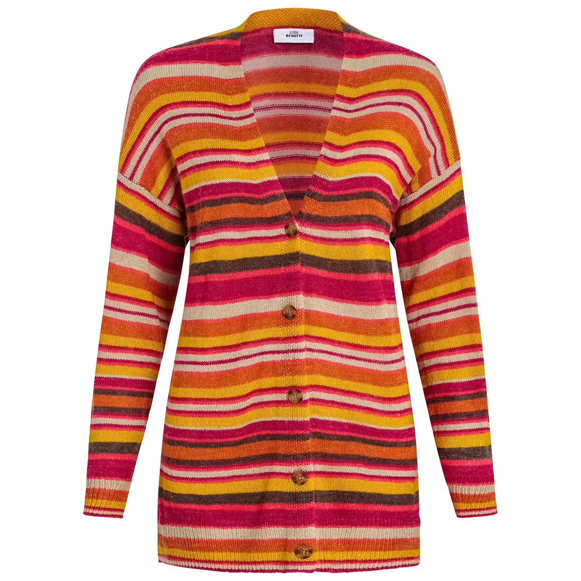 Damen Strickjacke bunt gestreift von Gina Benotti