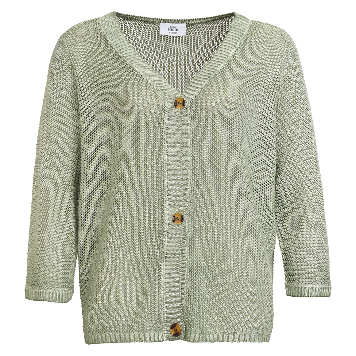 Damen Strickjacke mit Perlstrick Damen Strickjacke mit Perlstrick von Gina Benotti