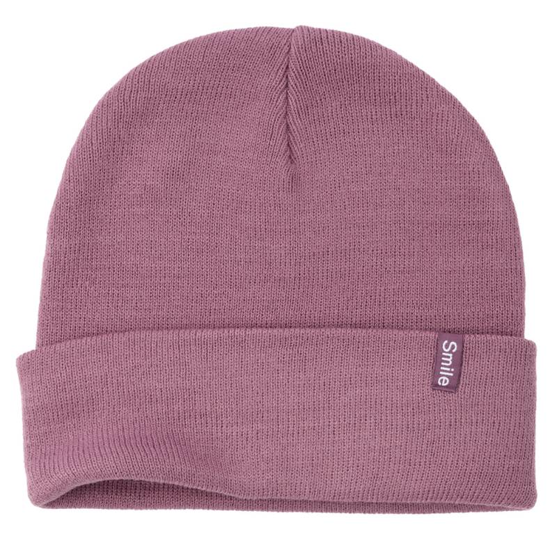 Damen Strickmütze mit kleinem Aufnäher von Gina Benotti