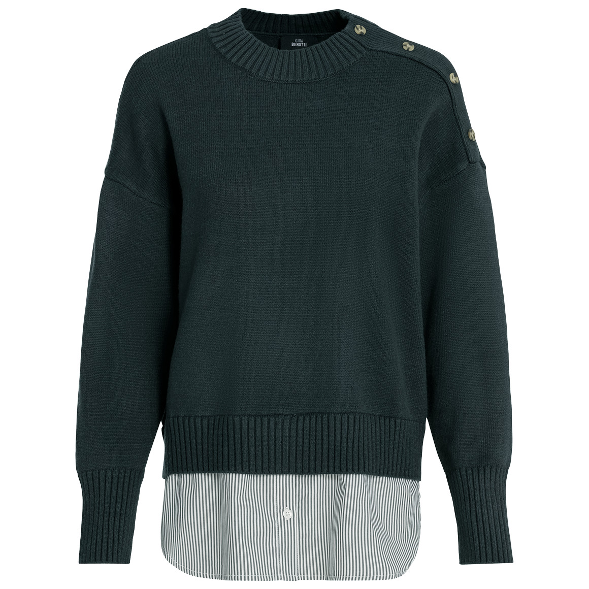 Damen Strickpullover im Lagen-Look Damen Strickpullover im Lagen-Look von Gina Benotti