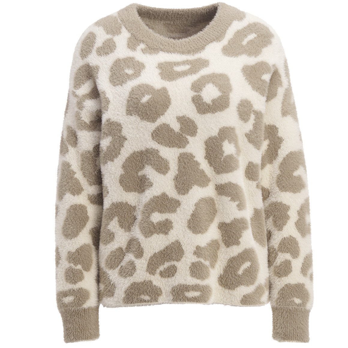 Damen Strickpullover mit Animal-Print von Gina Benotti