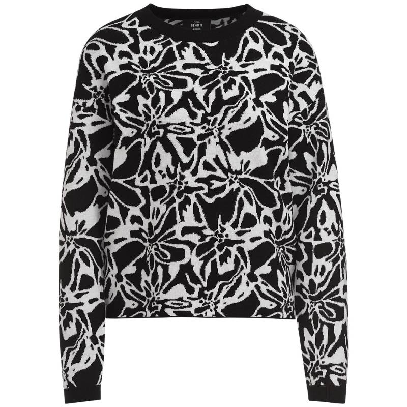 Damen Strickpullover mit Blumen-Muster von Gina Benotti
