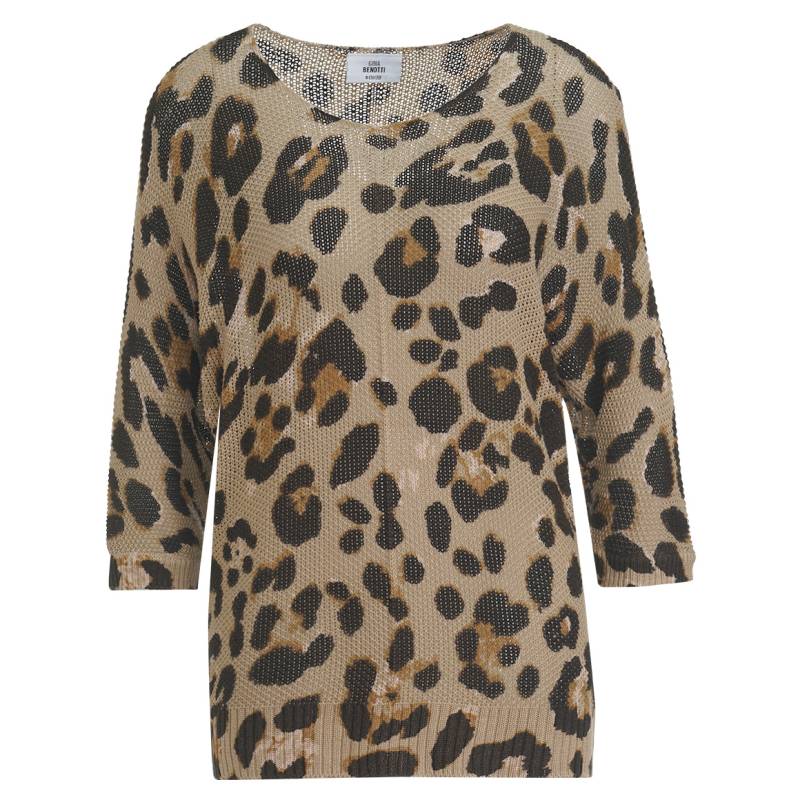 Damen Strickpullover mit Leo-Muster von Gina Benotti